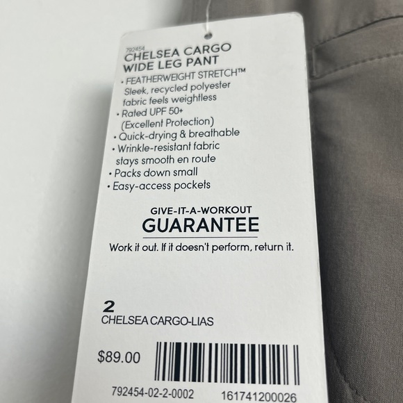 Athleta Chelsea Cargo Wide Leg Pant gray. Size 2. NWT - Picture 7 of 8